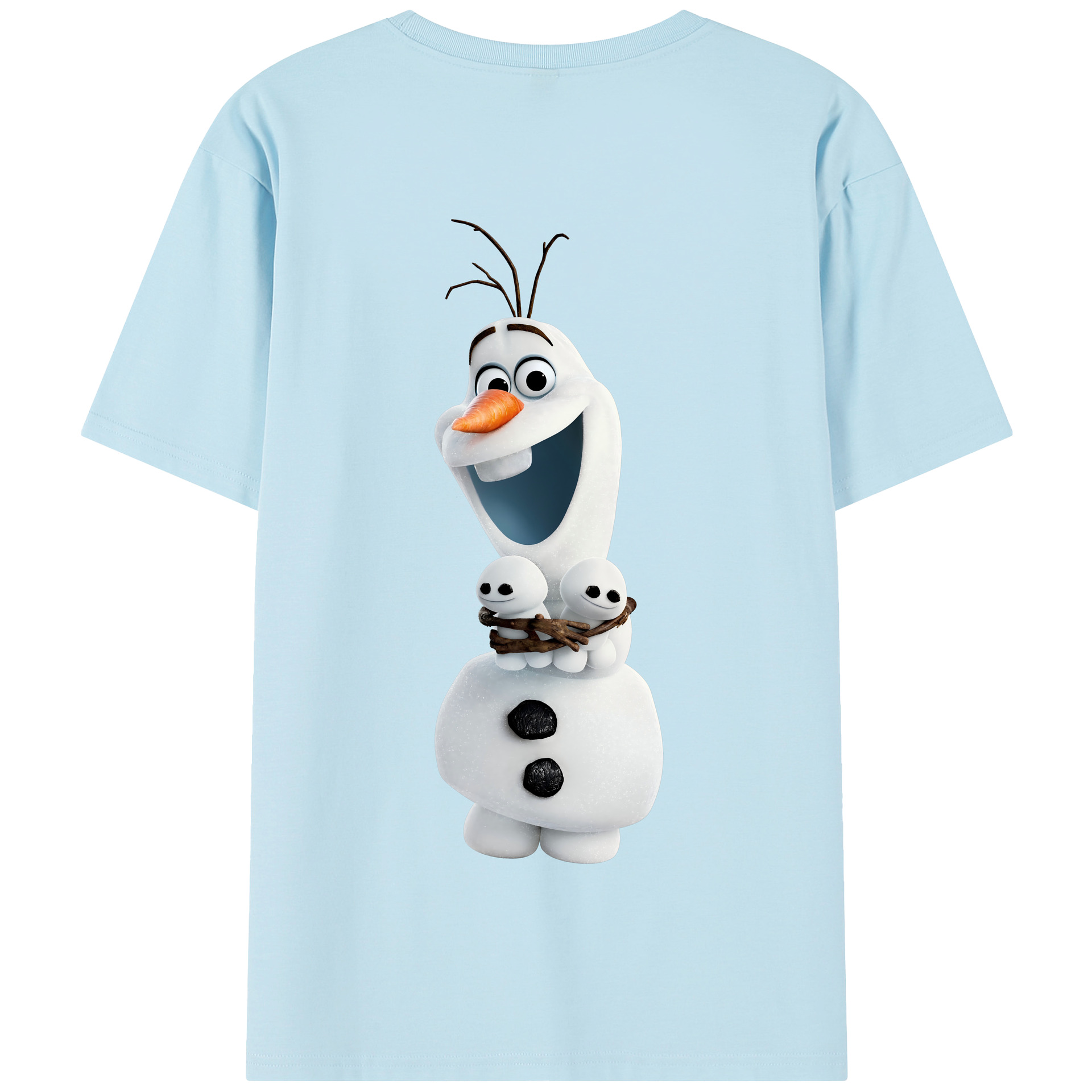 （画像用） アナと雪の女王 アンナ エルサ Frozen Anna Elsa 綿100％半袖Tシャツ（背面プリント）